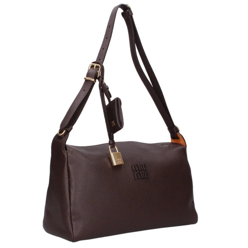 Miu Miu Leather Handbag Brown